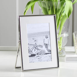 Silver Plated Fine Easel Photo Frame 4x6"