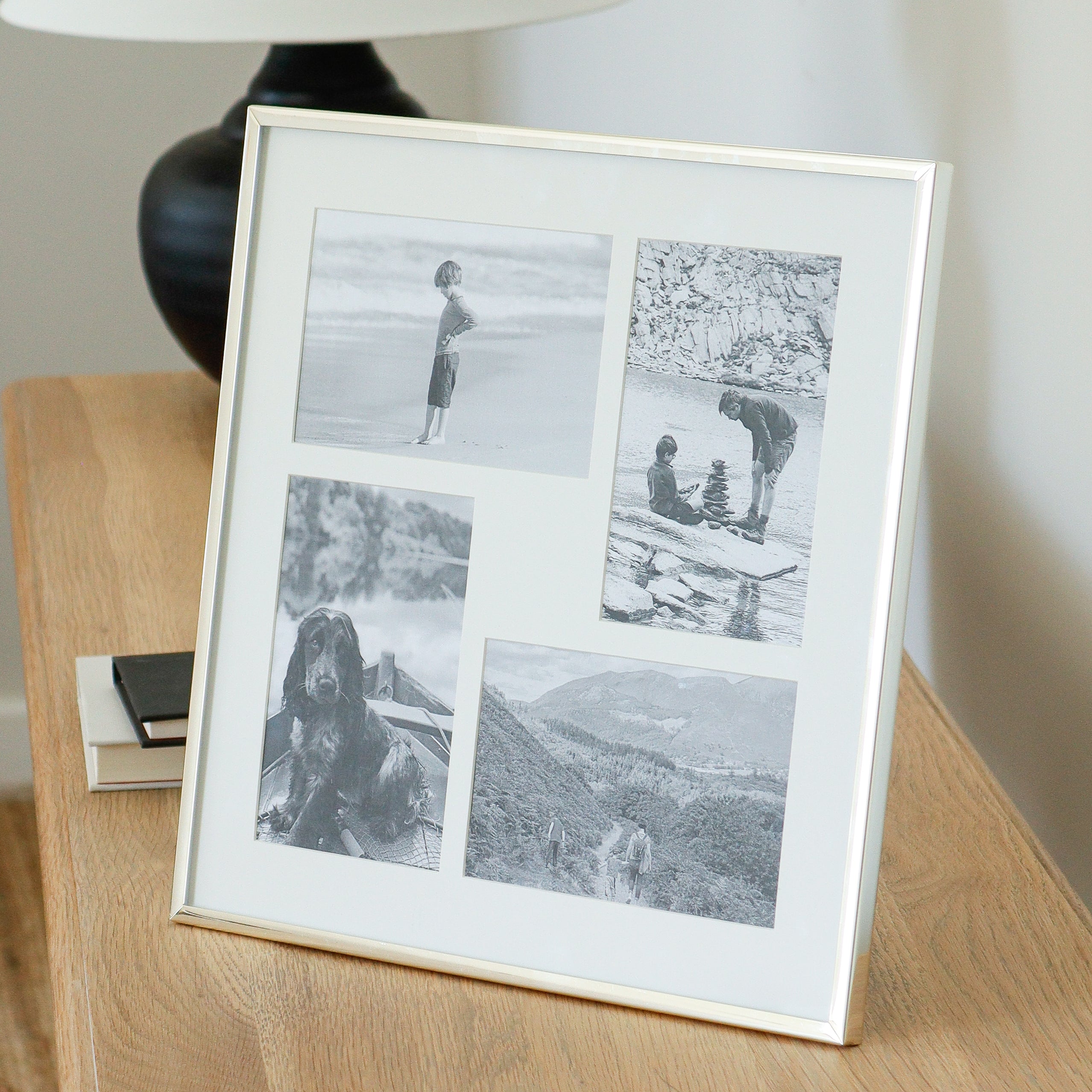 Fine Form Frame 4 Aperture Square Silver Plated Fine Photo Frame - Marquis & Dawe