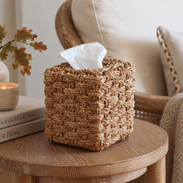 Bibury Square Seagrass Tissue Box Cover