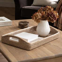 Marbury Rectangular Rattan Tray