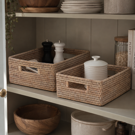 Marbury Rattan Rectangular Basket