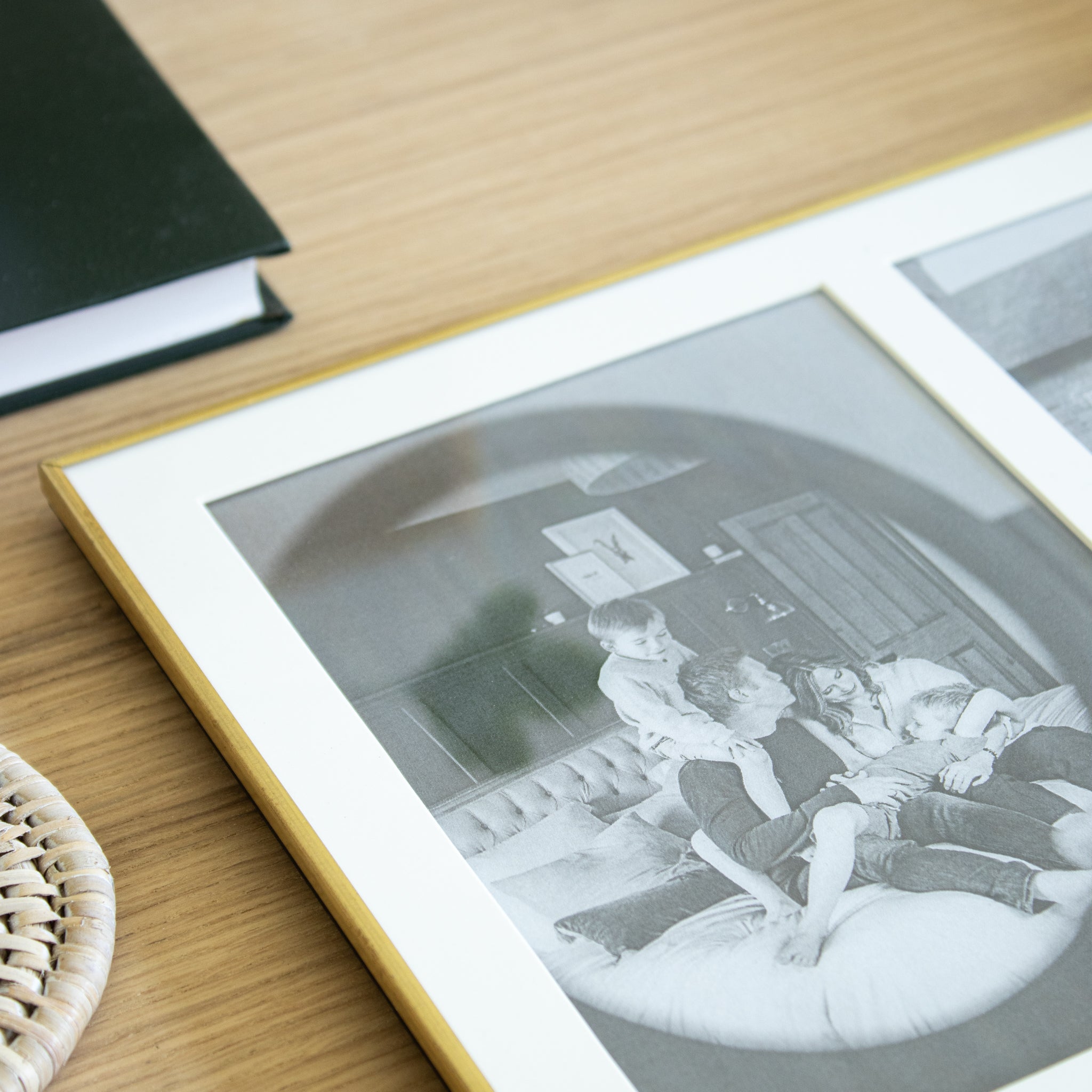 Fine Form Frame Double Aperture Brass Fine Photo Frame 5x7