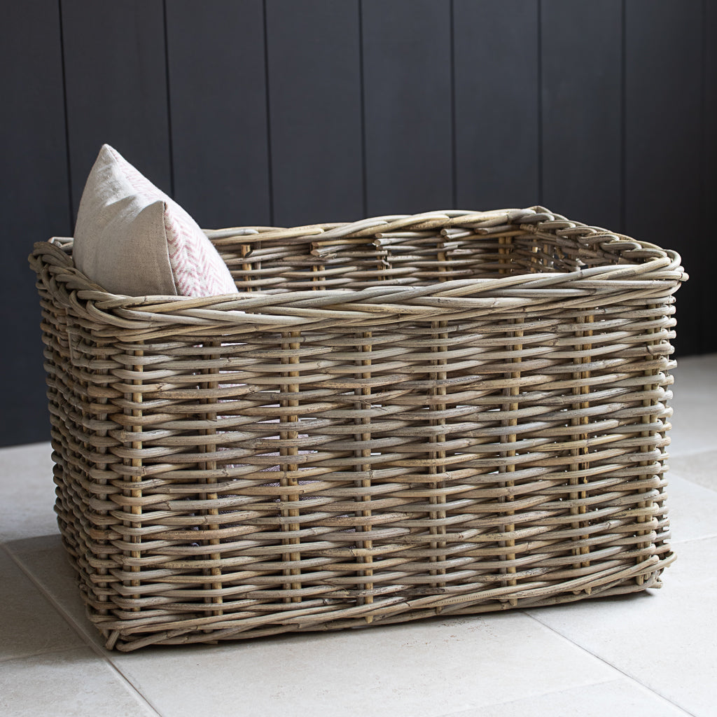 Deep Rectangular Basket Extra Large Deep Rattan Rectangular Basket - Marquis and Dawe – Marquis ...