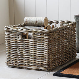 Extra Large Deep Rattan Rectangular Basket