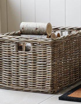 Extra Large Deep Rattan Rectangular Basket