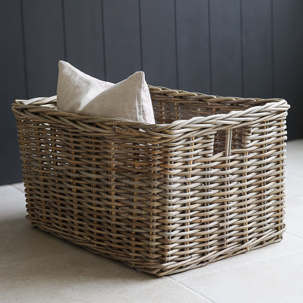 Deep Rectangular Basket Extra Large Deep Rattan Rectangular Basket - Marquis and Dawe – Marquis ...