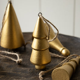 Gold Christmas Tree Hanging Decorations