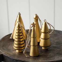 Gold Christmas Tree Hanging Decorations