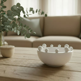 Mini White Bobble Bowl