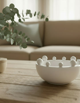 Mini White Bobble Bowl
