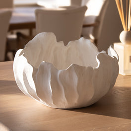 Large Porcelain Wave Decorative Bowl