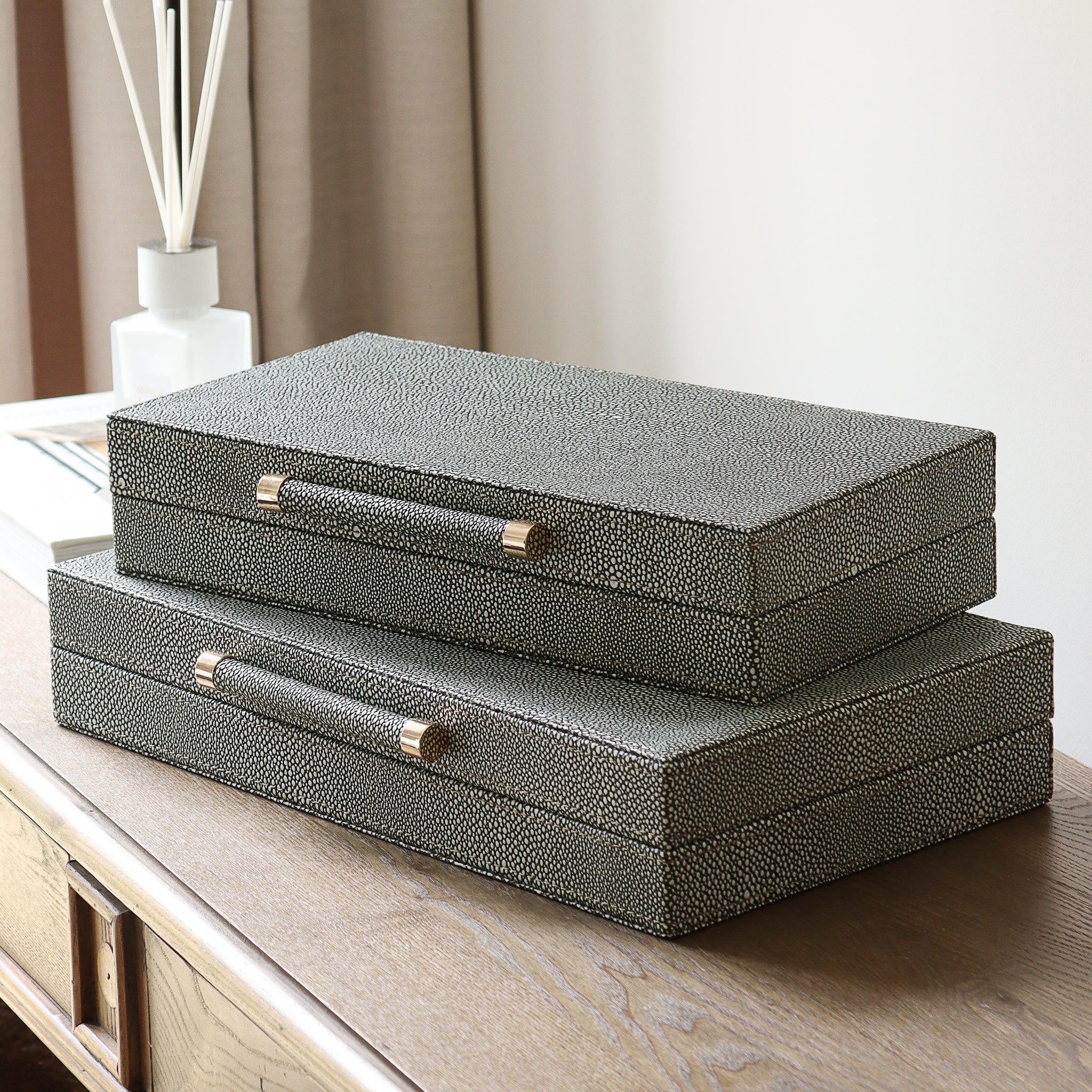 Large Shagreen hot decorative box