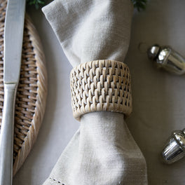 Marbury Rattan Napkin Rings - Set of 6