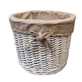 Sample Sale White Willow Round Basket