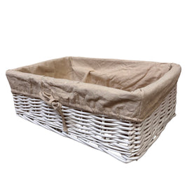 Sample Sale White Willow Rectangle Baskets Medium