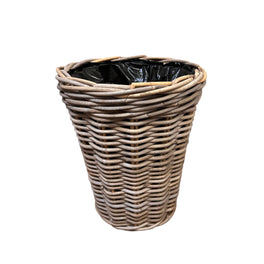 Sample Sale Round Tapered Rattan Planter Small