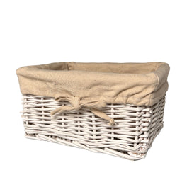 Sample Sale Off White Willow Basket Small