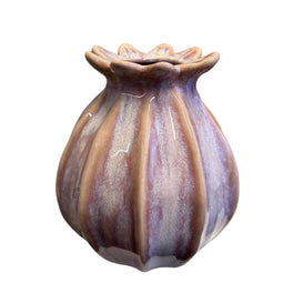 Sample Sale Purple Pink Poppy Ceramic Vase