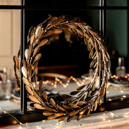 Brass Metal Christmas Wreath