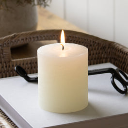 Rustic Ivory Pillar Candle