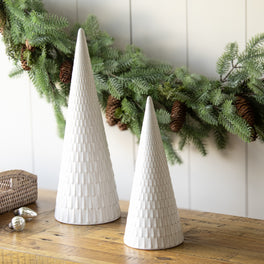 Rustic White Ceramic Christmas Tree