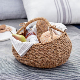 Seagrass Hamper Basket With Handle