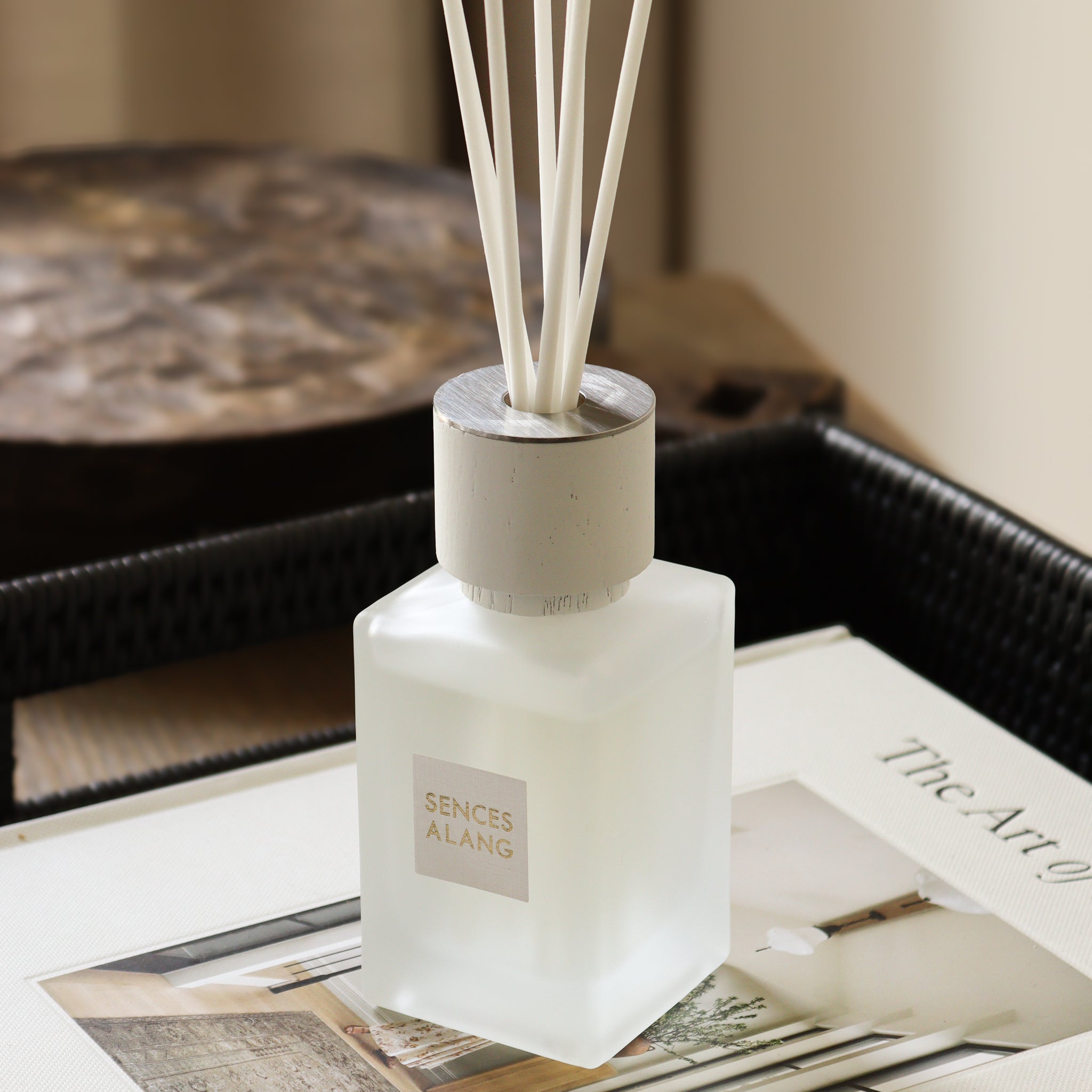 Small White Alang Alang Reed Diffuser - Marquis & Dawe