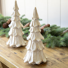 Stoneware White Ceramic Christmas Tree