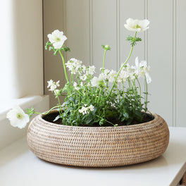 Marbury Round Rattan Table Planter