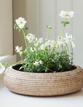 Marbury Round Rattan Table Planter