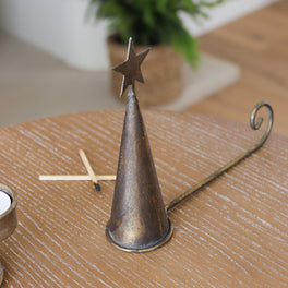 Antique Gold Star Candle Snuffer
