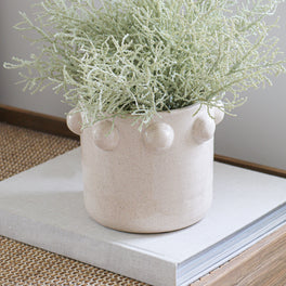 Beige Ceramic Bobble Plant Pot