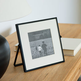 Black Fine Easel Photo Frame 4x4"