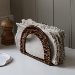 Faux Wicker Napkin Holder