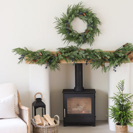 Faux Juniper Berry Christmas Garland