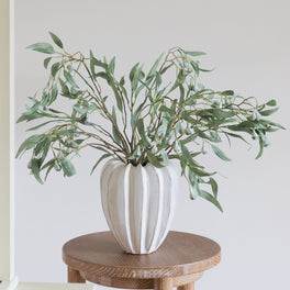 Faux Seeded Willow Eucalyptus Stem