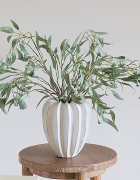 Faux Seeded Willow Eucalyptus Stem
