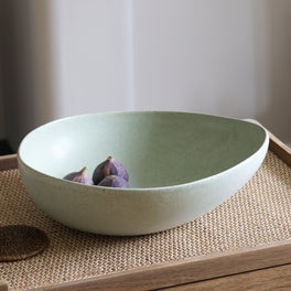 Large Pale Green Ceramic Decorative Bowl