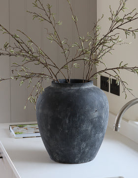 Large Rustic Stoneware Vase