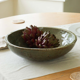 Aged Verde Green Decorative Bowl