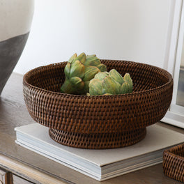 Marbury Brown Rattan Decorative Bowl