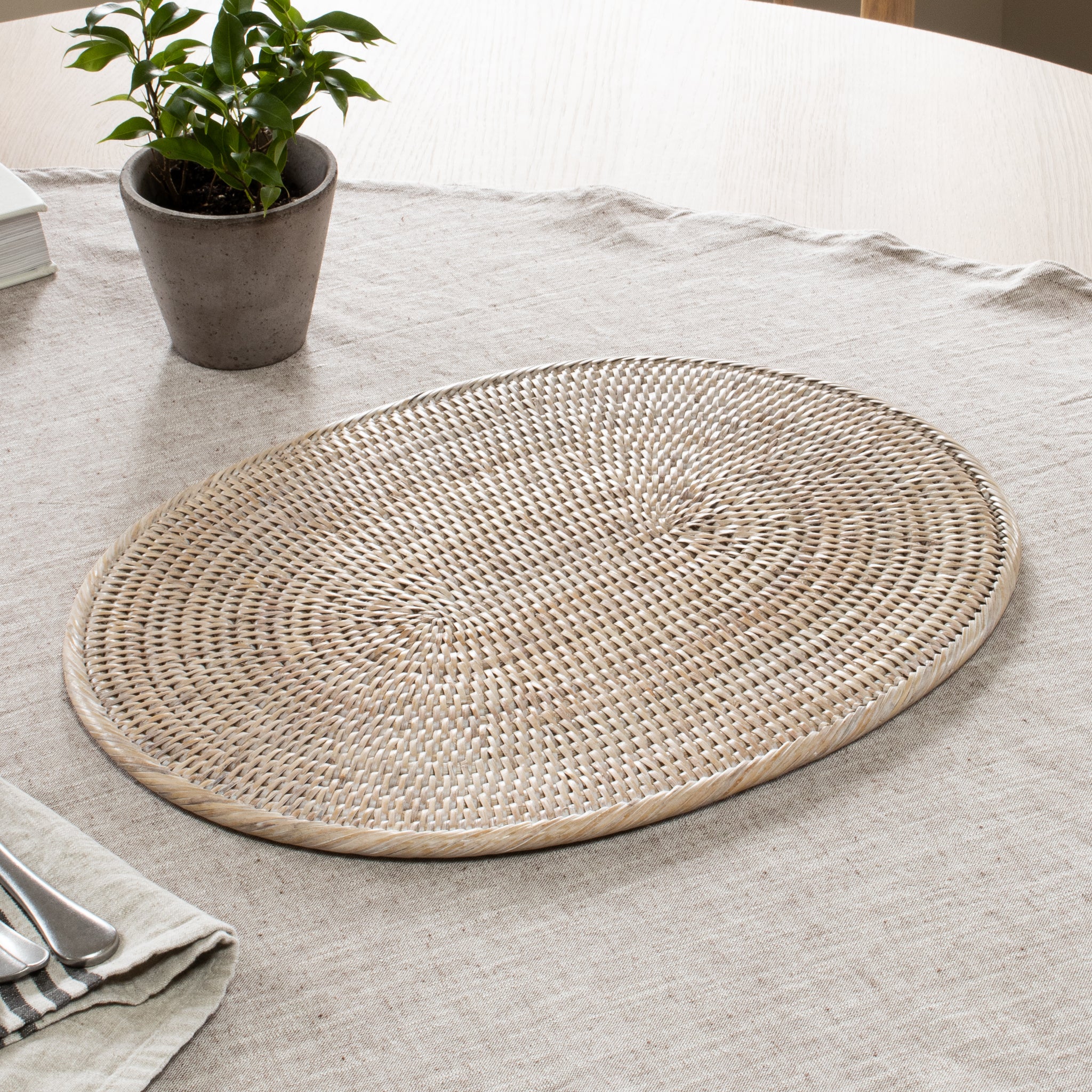 Oval Rattan Mat Marbury Oval Rattan Placemat - Marquis & Dawe