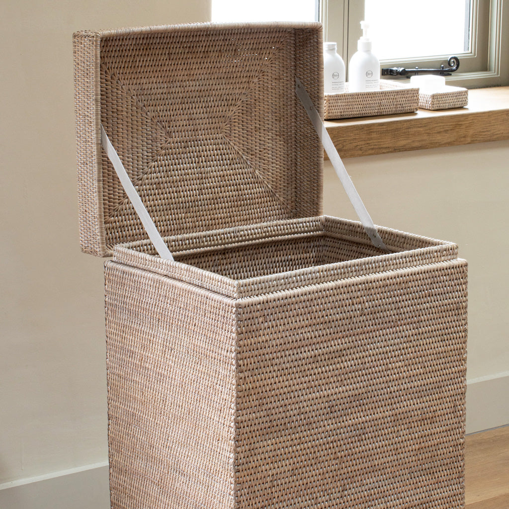 Marbury Rectangular Rattan Laundry Basket - Marquis & Dawe
