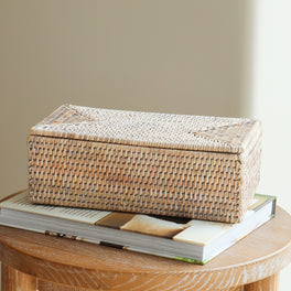 Marbury Rectangular Lidded Storage Basket