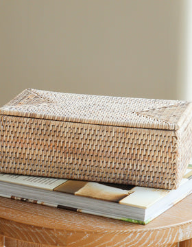 Marbury Rectangular Lidded Storage Basket