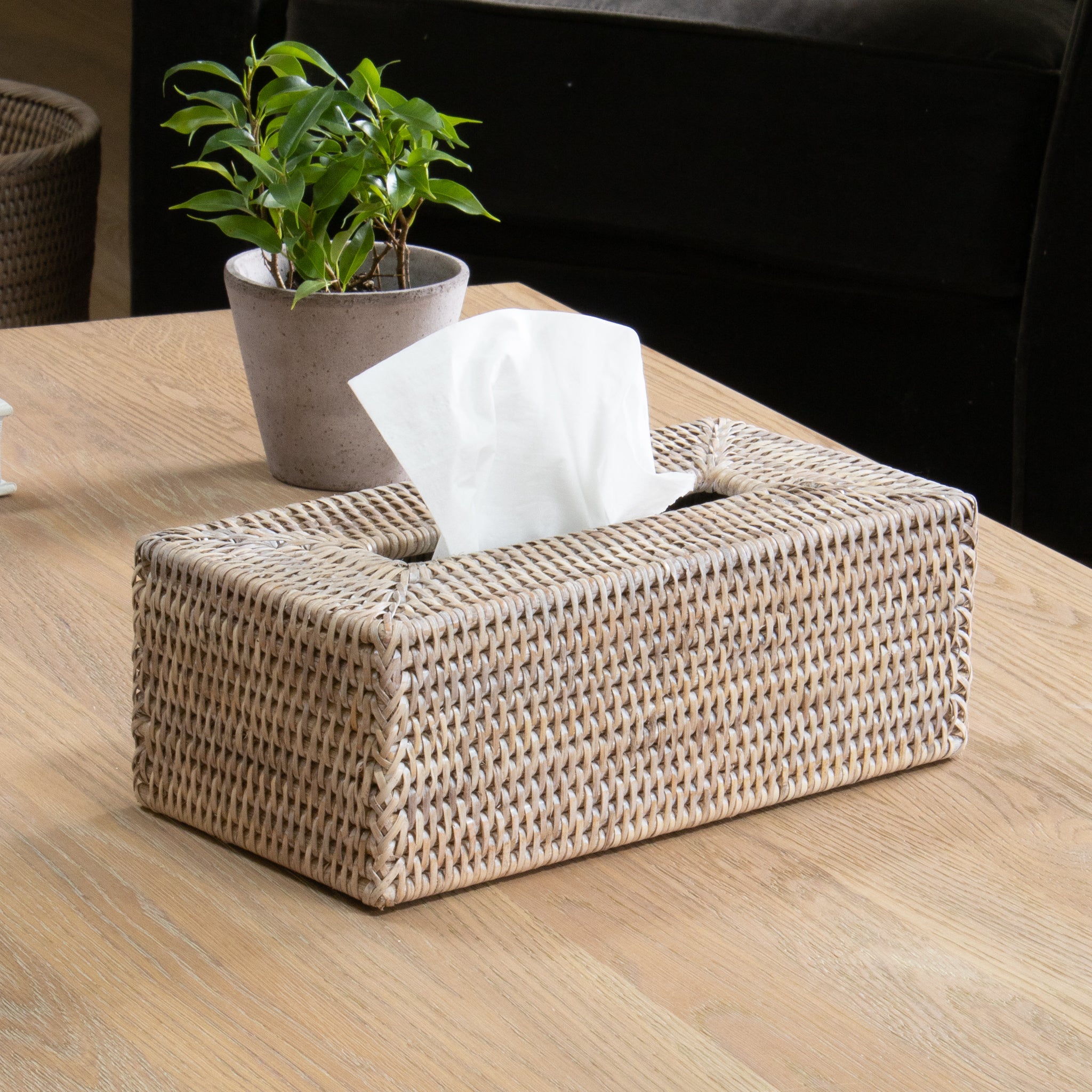 Rectangular Tissue Boxes Marbury Rectangle Rattan Tissue Box Cover - Marquis & Dawe