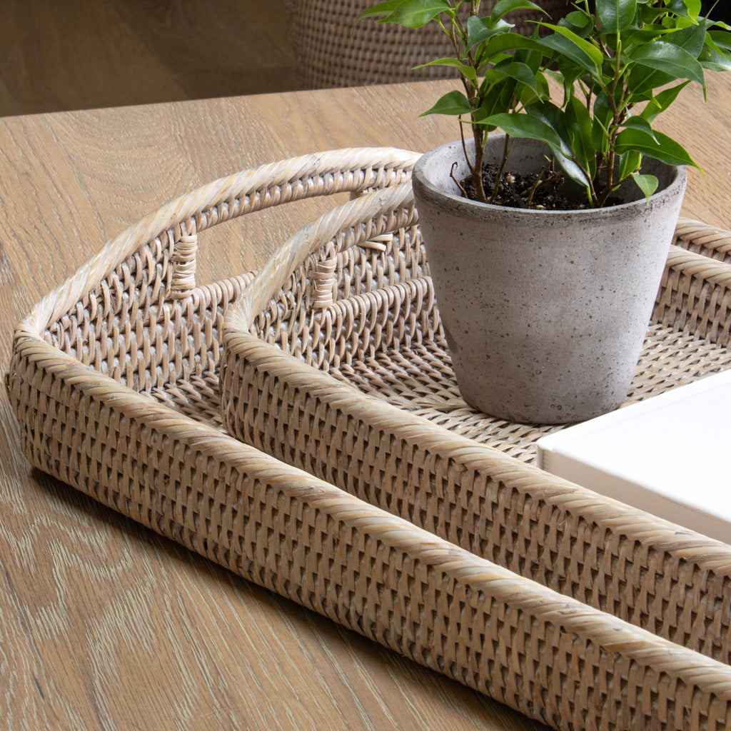 Tray Ratton Marbury Rectangular Rattan Tray - Marquis & Dawe