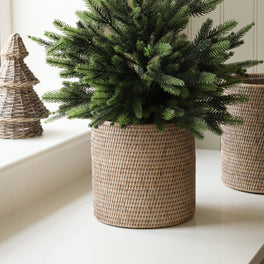 Marbury Round Rattan Planter