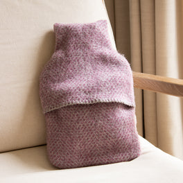 Mulberry and Grey Wool Hot Water Bottle