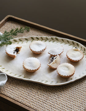 Olive Leaf Ceramic Serving Platter